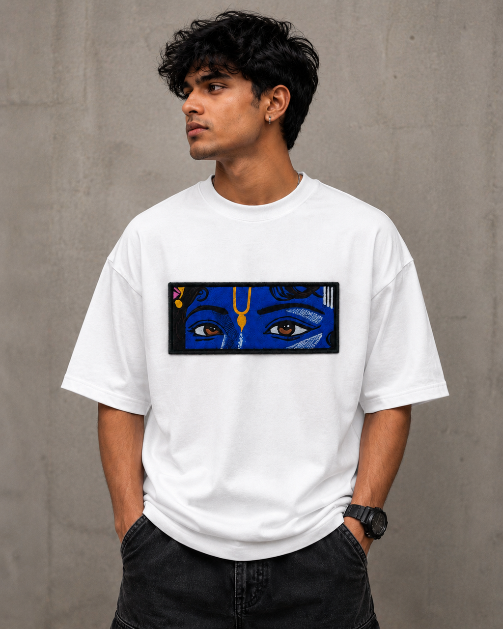 Krishnaji eye Oversize T-shirt
