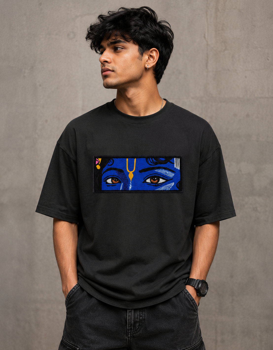 Krishnaji eye Oversize T-shirt